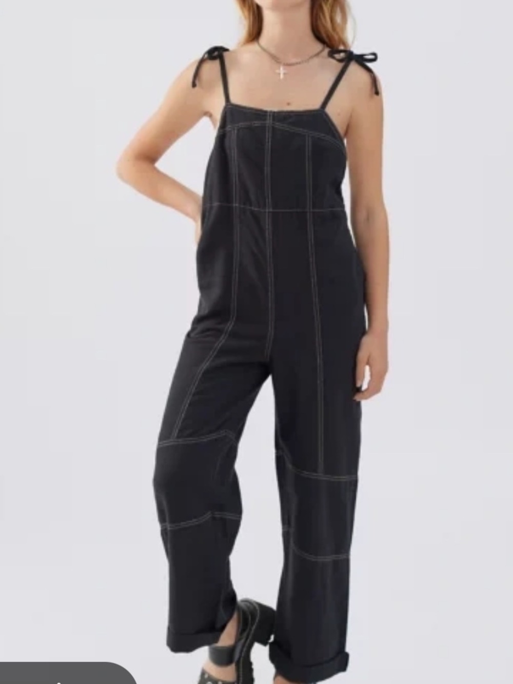 ·Urban Outfitters· Black Harley Linen Jumpsuit Overalls